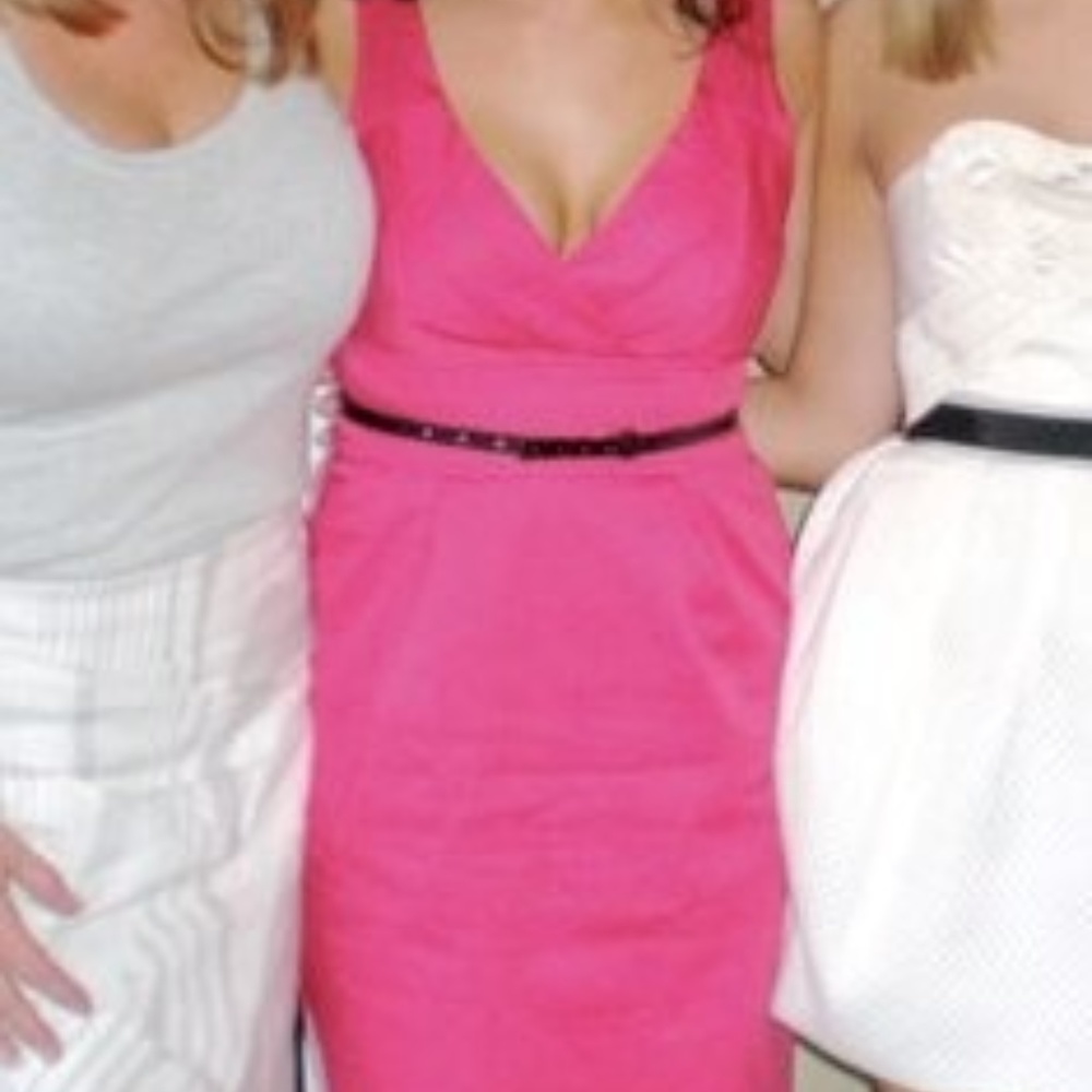 Express Design Studio HOT PINK Dress Pockets Sz4